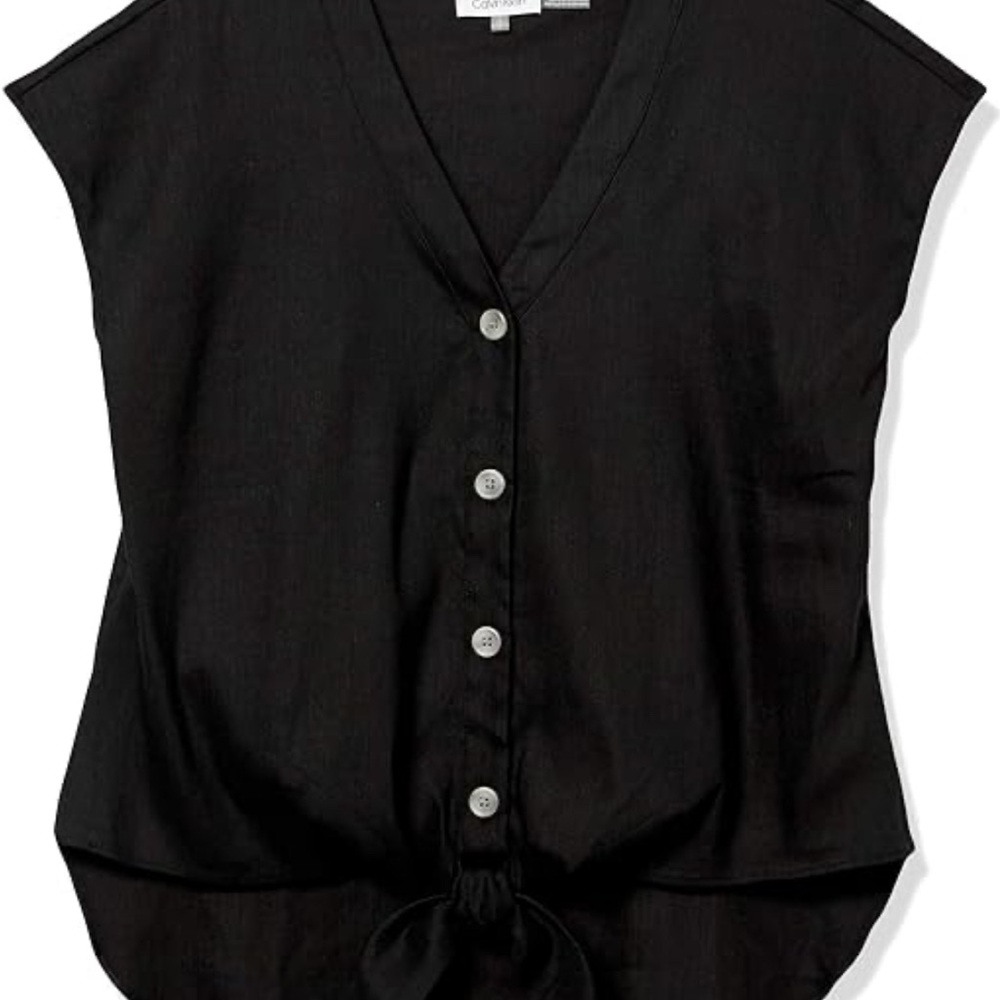 Calvin Klein Black Short Sleeve Blouse